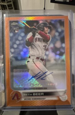 2022 Topps Chrome - Autographs Seth Beer #AC-SBE Orange Refractor /25 (AU, RC)