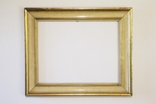 cornice oro avorio antica smaltata legno bianca barocca XIX secolo fine 800