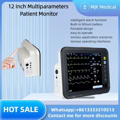 12 Inch Human VET Multiparameters ECG/NIBP/PR/SPO2/RESP/TEMP ICU Patient Monitor