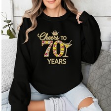 Cheers To 70 Womens Sweatshirt Fabulous Since 1956 70th Birthday Jumper