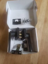 Matte Black Keyless Interior Door Handles, 6-Pack, Heavy Duty Square