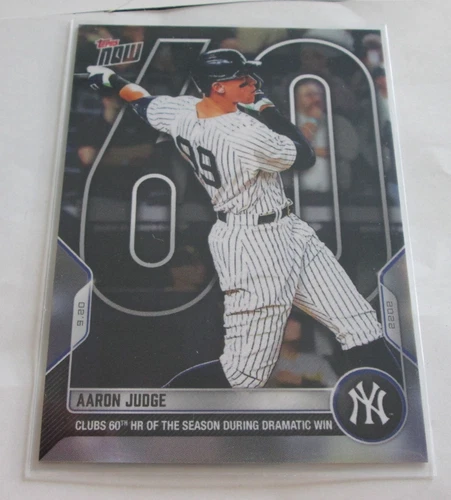 2022 Topps Now Card #929 Aaron Judge Homerun Number 60 Yankees