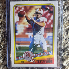 Topps 1988 Vinny Testaverde Buccaneers Super Rookie RC #352 Football Card. rookie card picture