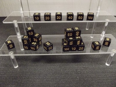 POKEMON DICE Damage Counter TCG MTG Gaming Marker 16mm Full size Gold Black