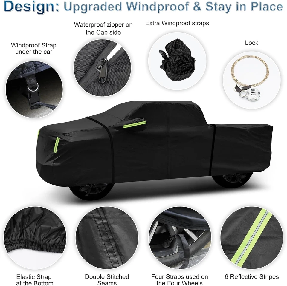 丰田塔科马 2005–2025 年汽车保护套 – 户外防水 适合 212 岁 — 第 2/4 张图片