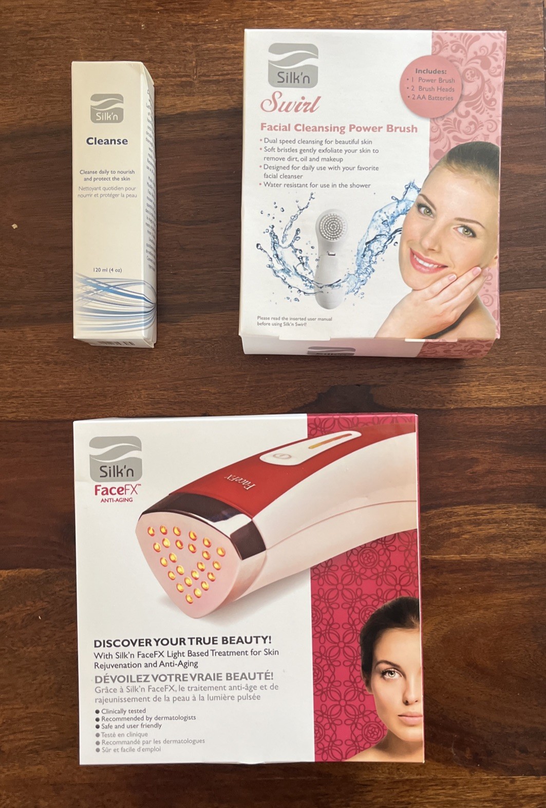 Never Used Silk’n FaceFX Anti-Aging System/Facial Cleansing Power Brush/Cleanser