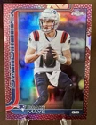 2025 Topps Chrome Football Drake Maye Leather Refractor SP New England Patriots