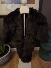 Vintage Mink Fur Shawl Stole Wrap Brown Elegant Cape Gamburg Furs Westfield NJ