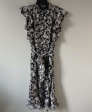 Lauren Ralph Lauren Women's Size 6 Maxi Dress Flutter Sleeve Floral Ruffle Hem