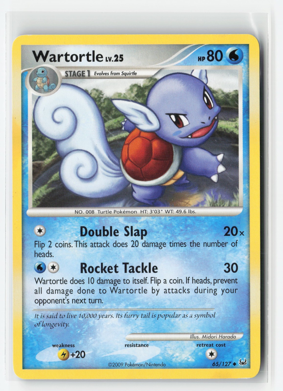 WARTORTLE 65/127 PLATINUM NON HOLO POKEMON TCG LP