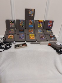 Nintendo NES Lot: 15+ Games, Controller, Zapper . NOT TESTED 