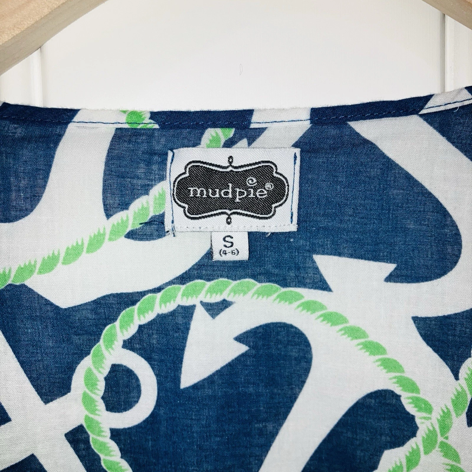 PALM ANGELS Mud Pie Anna Bell Anchors Aweigh tunica copricostume da bagno S marinaio nautico preppy