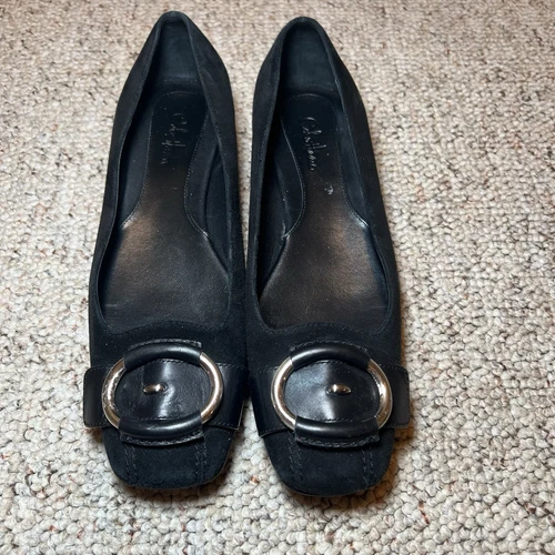 NIKE Scarpe ballerine Cole Haan Air Genie nere scamosciate D22653 da donna taglia 7 usate in ottime condizioni