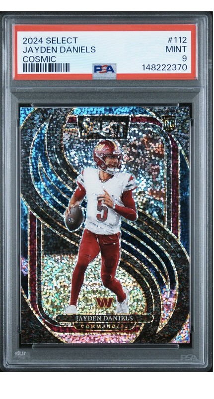 2024 Panini Select - Premier Level Jayden Daniels #112 Cosmic Prizm (RC) PSA 9