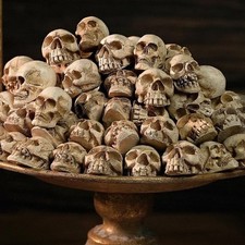 20 Pcs Mini Skull Figurines, Skeleton Garden Ornament  Halloween Party Decor