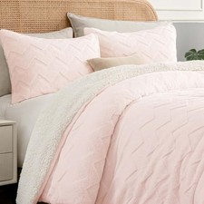 Fluffy Comforter Set - Super Soft Sherpa Comforter for Size Bed, Twin Pink
