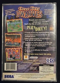 Three Dirty Dwarves (Sega Saturn, 1996) CIB Complete in Box w Manual