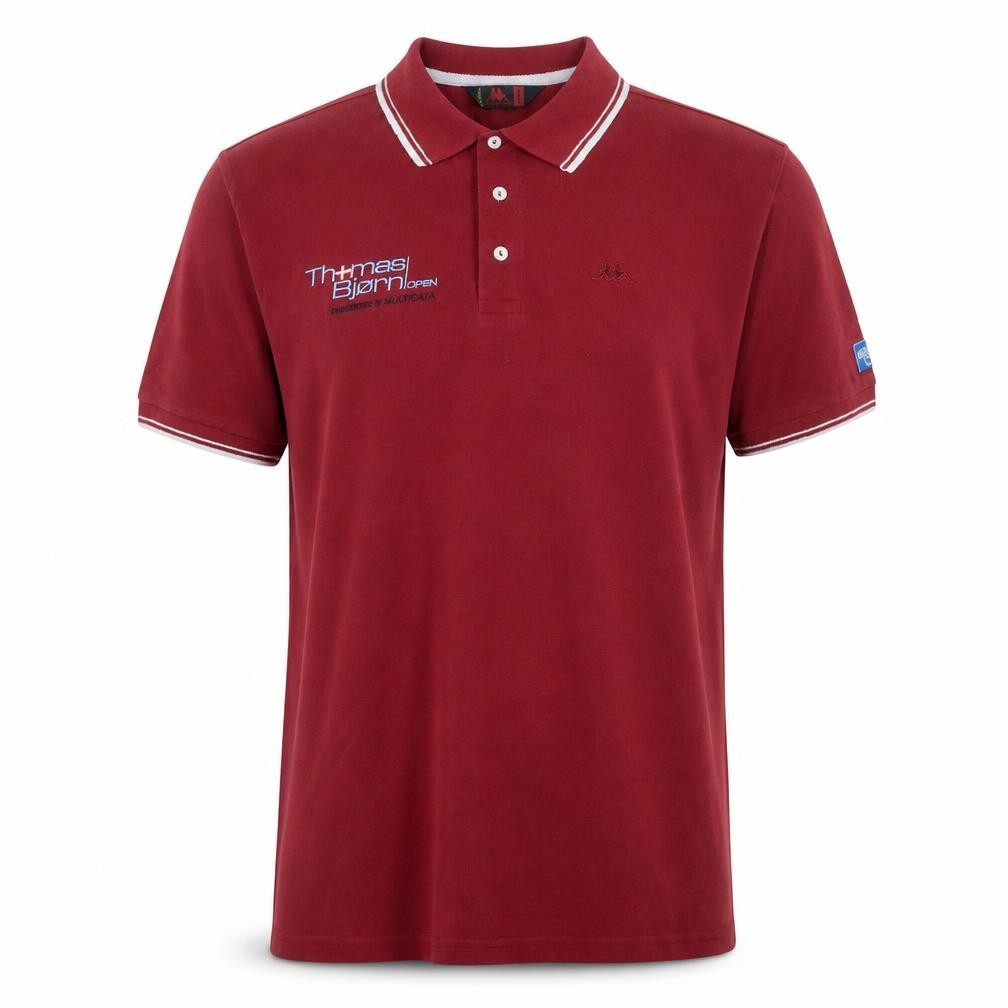 Polo informal Robe di Kappa para hombre talla XL rojo cuello liso manga corta