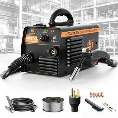 145A MIG ARC Welder 110V 220V Gasless Flux Core Mini Inverter Welding Machine