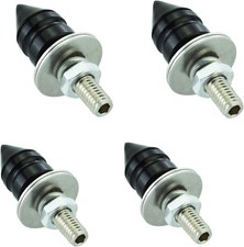 Spike Shape License Plate Fasteners Bolt 4Pcs Anti Theft Licens Color: Black-2