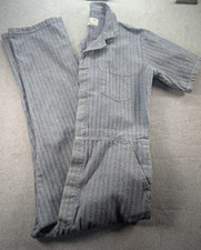 VTG Engineered Work Garment CCA Denim Coveralls Men 46 Long Herringbone USA