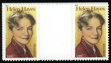 US #4525 Helen Hayes Hor. Pair with Vert. Gutter VF NH MNH