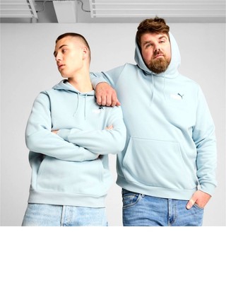  Kapuzen Hoodie HERREN Puma Essentials+ Two-Colour Small Logo Himmelblau 