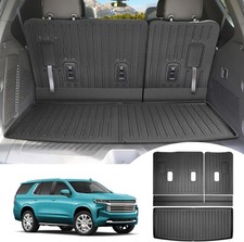 Cargo Mats for 2022-2025 Chevy Tahoe/GMC Yukon Trunk Mat with Backrest Mat All W