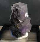 Columnar Cubic Fluorite Crystal Cluster w Stand Natural Mineral Specimen KLP-32 — photo 8