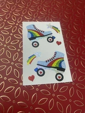 Mrs Grossman’s Sparkly Blue Roller skates Prism Half Sticker Strip - Year 2018