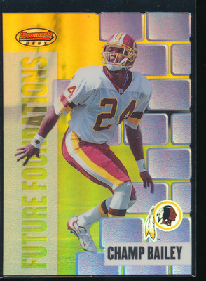 1999 Bowman's Best Champ Bailey Future Foundations Refractor Die-Cut HOF B164