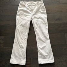Madewell Women  s White Denim Flared Mid Rise Kick Out Jeans Size 29