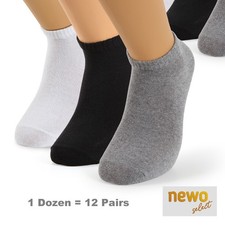 Seamless Socks Ankle Low-Cut No-Show for Men Women Pack of 12 Pairs 1 Dozen 9/13