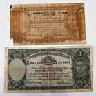 Commonwealth of Australia (LOT OF 2) Ten Shillings, One Pound Banknotes