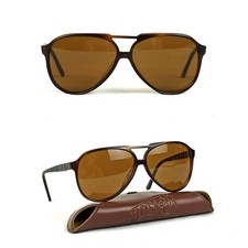 RARE PERSOL 58202/56 N SUNGLASSES VINTAGE HAVANA FRAME ITALY 1950s PILOT MEN