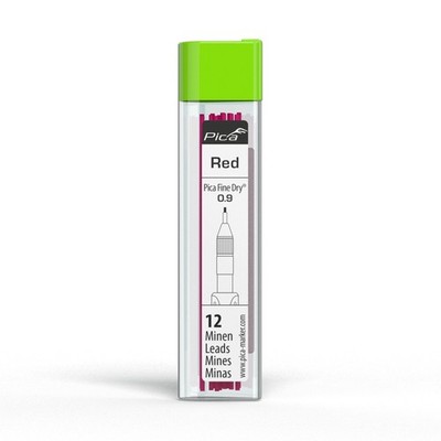 Pica FINE Dry 12 x Ersatzminen Rot Tieflochmarker Minen Baubleistift Bleistift