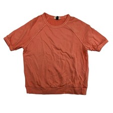 Universal Thread Coral Short Sleeve Blose Top French Terry Sz M Short Sleeve