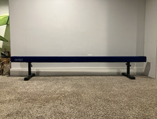 INTEY Adjustable Padded Gymnastics Balance Beam, Metal  Foam 8  x 4  x 4  