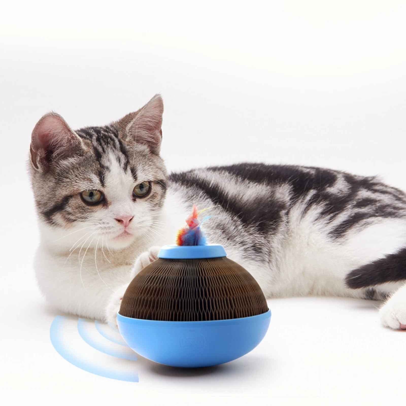 Motion-Activated Feline Toy Corrugated Paper Interactive Feline Toy