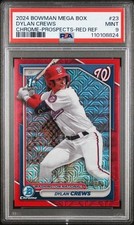 2024 BOWMAN CHROME MEGA Dylan Crews 1st Bowman Red /5 PSA POP 2 NONE HIGHER
