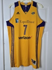 LA Sparks Game Used Worn WNBA 2017 Finals Jersey Sandrine Gruda Team Issued