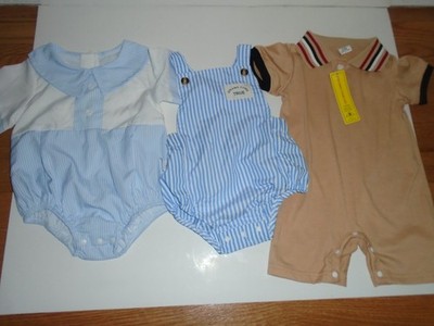 Shein Baby Boy (3) 1 Piece Outfits Size 6-9 Months New With Tags