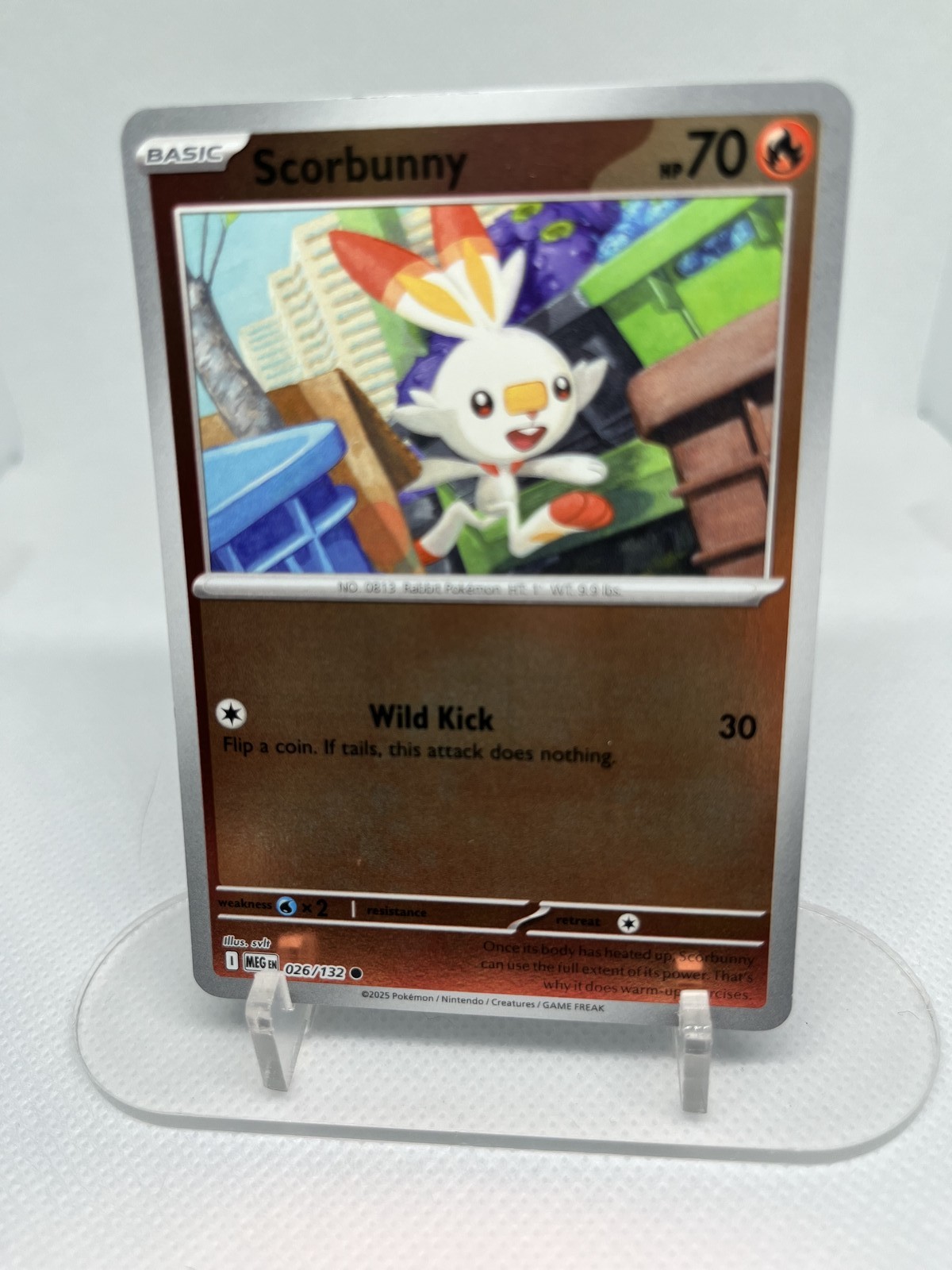Scorbunny 026/132 Common ME01: Mega Evolution Pokemon Reverse Holo Near Mint