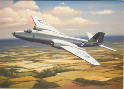 Englische Elektro Canberra Flugzeug Plane Blanko Geburtstag Vatertag Karte