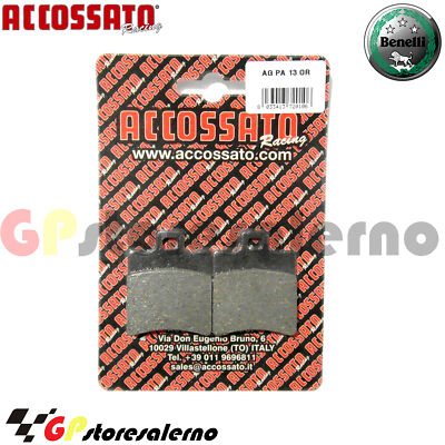 AGPA13OR ORGANIC PADS FRONT RECESSED BENELLI 50 PEPPER 2003