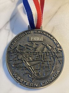 Aerobatics Aviation Medal Ribbon Western Canada Alberta Open 1986 Advanced