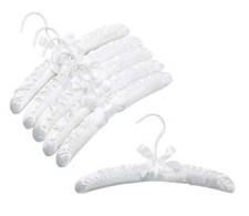 12" Children's Satin Padded Hangers White 