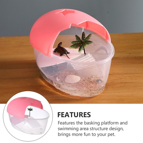 1 pièce réservoir tortue officiel plastique reptile animal de compagnie boîte d'habitat reptile animal de compagnie