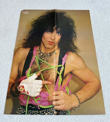 KISS 1984 Paul Stanley Swedish Poster Magazine Okej 1980s Vintage