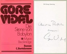 Gore Vidal (+) autograph American writer, signed book
